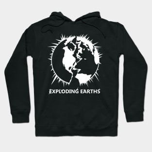 EXPLODING EARTHS! PODCAST TEE LOGO - WHITE Hoodie